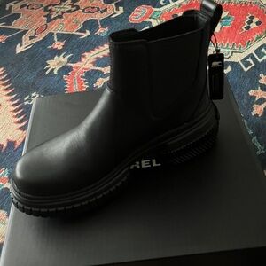 Sorel Ona Ave Black Waterproof Chelsea Boots